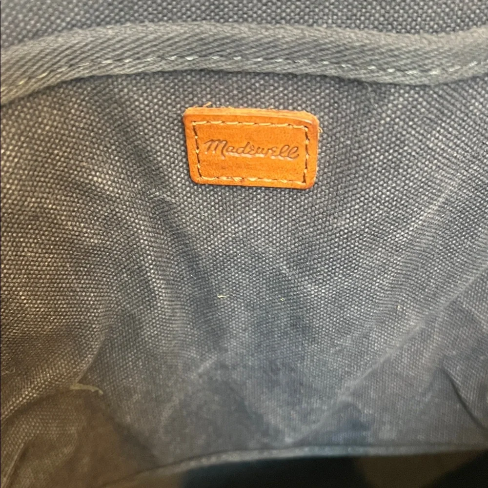 Black Tote Bag with Brown leather Straps by Madewell - Picture 2 of 6